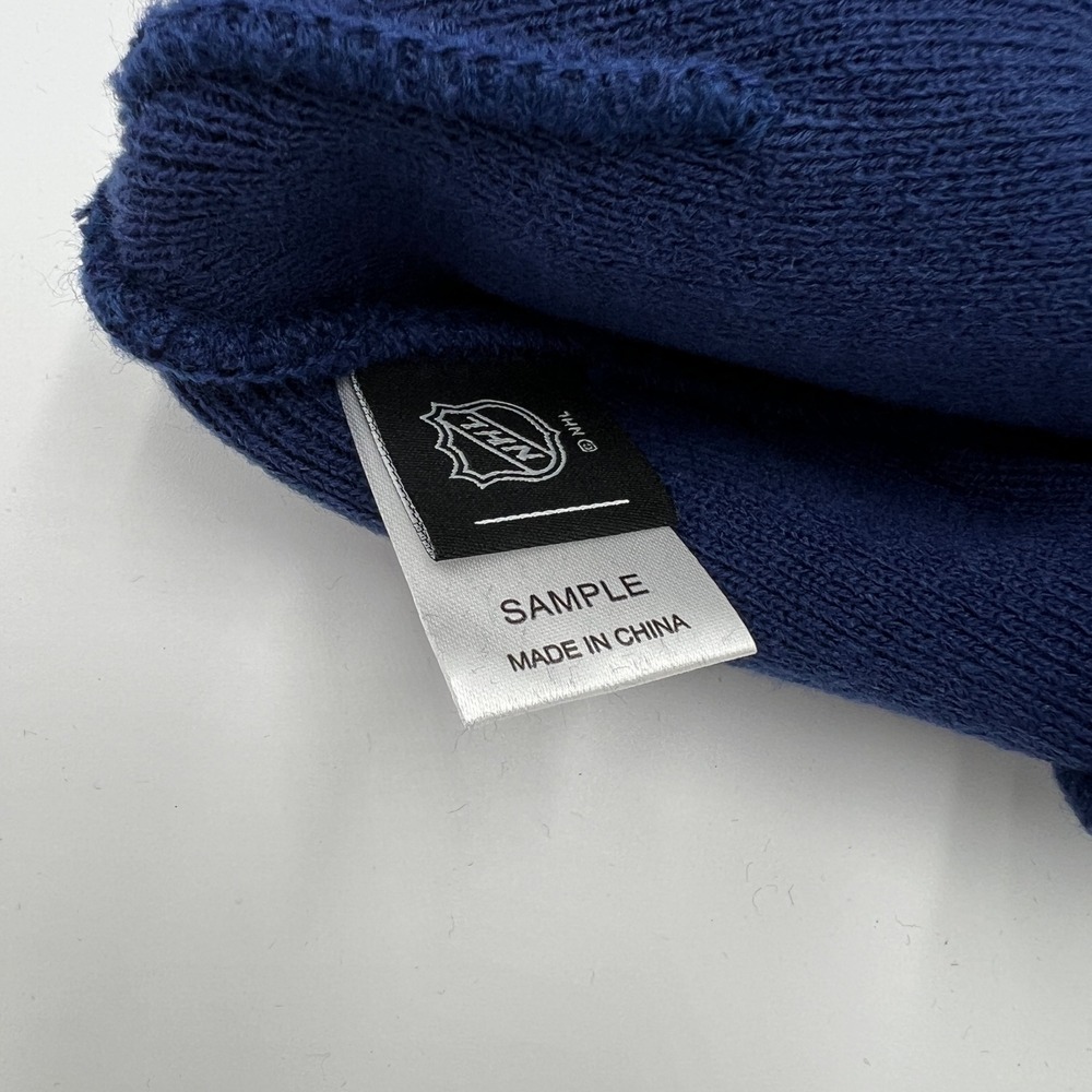 Toronto Maple Leafs Beanie Hat Knit Adidas NHL Blue White Winter Cap - Picture 5 of 5